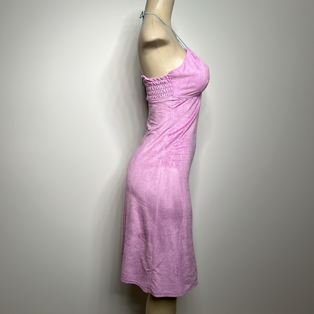 ABS Allen Schwartz Pink Halter Midi Dress - Picture 3 of 6